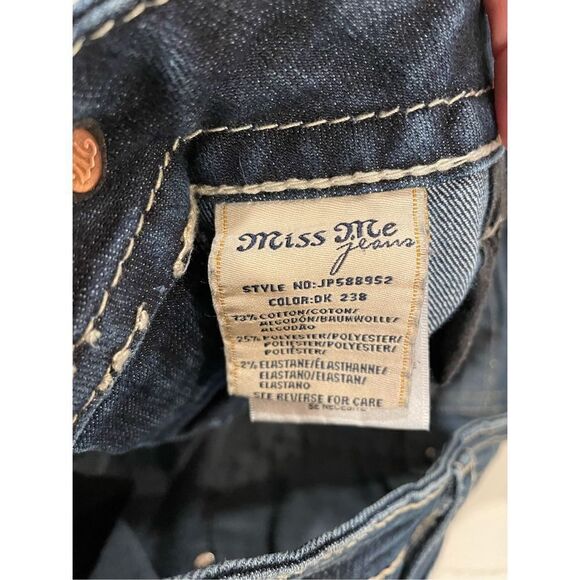 Miss Me Winter Cross Signature Rise Skinny Jeans Dark Wash Sz 29 - Picture 7 of 8